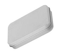 Boîte métallique argentée avec couvercle, boîtes en métal rectangulaires à charnière vien métal, conservation plate, boîte à cigarettes rétro