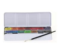 Boîte Métallique De 14 Godets Entiers + 1 Pinceau