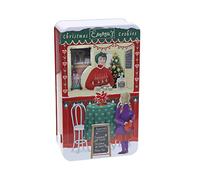 Boîte métallique « Emma’s Shop » - Boîte de rangement de qualité alimentaire - 20 x 11 cm - Édition de Noël, avec recette PH24