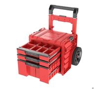 Boîte mobile - Qbrick System - PRO Cart 2.0 Plus - Rouge Ultra HD - 3 tiroirs - Roues 9 pouces