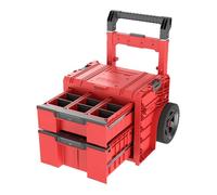 Boîte mobile sur roulettes - Qbrick System - PRO Cart 2.0 Plus - Rouge - Ultra HD - 2 tiroirs