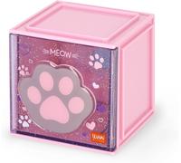 Boîte Modulaire De Bureau Cutie Cubes,Thème Kitty,Organiseur De Bureau,Boîte De Rangement,Feuille D'autocollants Inclus,Empilable,Multifonctionnel,En Abs,90 X 90 X 100 Cm