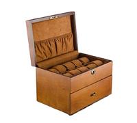Boite Montre Boîte à Montres Coffret à Montre 20 Fentes En Bois Massif for Hommes Boîte De Montre Vitrine Collection Boîte À Bijoux Stockage Rétro Double Couche Rangement Montre ( Color : A , Size : 3