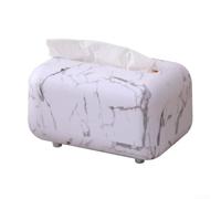Boîte Mouchoirs Fond Ouvert Recharge Rapide pour facile Boîte(White marble pattern)