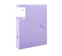 Boîte multifonctionnelle de rangement fichiers A4, organisateur papier couleur épaissie, étui en plastique for documents, contrat Pour Le Stockage Du Papier(Purple)