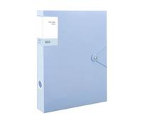 Boîte multifonctionnelle de rangement fichiers A4, organisateur papier couleur épaissie, étui en plastique for documents, contrat Pour Le Stockage Du Papier(Blue)