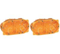 Boîte multiposte Batibox 2 postes ou 4 à 5 modules - profondeur 40mm (Lot de 2)