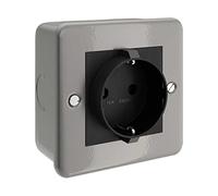 Boîte murale en métal avec prise Schuko pour Creative-Tube