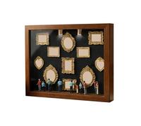BoîTe MuséE Effet Kit de boîte Silhouette Mini musée DIY for Couples, Art l'ombre Romantique(Brown Frame)