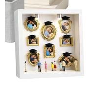 Boîte Musée Pour Photos Et Souvenirs | Décoration Miniature De Silhouette | Ensemble de Cadres Photo DIY en Or - Pour Graduation Anniversaire Fête Mariage Saint Elle Famille Enfants Petit ami