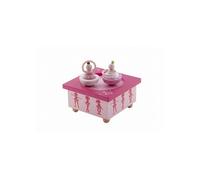 Boite à Musique Bois Ballerine Rose - Trousselier S95025 - Pour Bébé Fille de 0 à 6 ans rose TU