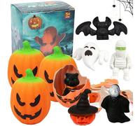Boîte Mystère Halloween à Faire Pousser dans l’Eau, Kit de Culture de Cristaux Citrouille, Coffret Éducatif pour Enfants, la Motricité et la Curiosité Scientifique, Cadeau Fête Halloween