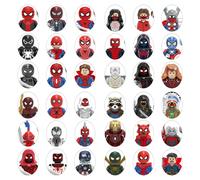 Boîte Mystère Mini Blocs de Construction X0282 Figurines Grand Goblins Spiderman Iron Man Venom Captain Hawk Deadpool Armure Cadeaux de Noël Jouet WM634