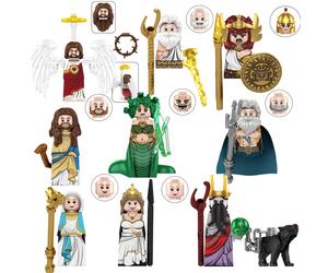 Boîte Mystère TP1044 Mini Figurines Mythologie Grecque Méduse Poséidon Zeus Blocs de Construction Jésus Hades Athéna Modèles de Jouets en Blocs de Construction TP358
