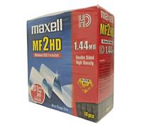 Boîte neuve scellée 10× disquettes Maxell MF 2HD Super RD/RS Ultra 3.5" 1.44 Mo