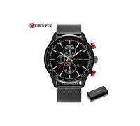 (boîte noire) Montres Curren Top pour hommes, marque de luxe, montres de sport décontractées en acier