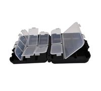 Boîte Noire Pour Hameçons De Pêche, Boîte À Outils De Haute Qualité, Boîtes De Rangement Pour Hameçons De Leurre, Boîte De Rangement Pour Matériel Et Accessoires De Pêche, 11.5*9.5*3.5 Cm