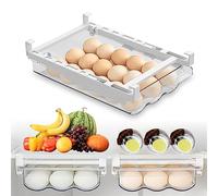 Boite Oeufs Plastique, Plateau à œufs Pour Réfrigérateur, Boite à Oeufs de Rangement Porte Oeuf Frigo Boite Oeuf Porte Frigo Support Oeuf Porte Frigo Rangement Oeufs Frigo pour Cuisine (Blanc)