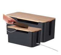 Boîte organisateur de câble - Accessoire de bureau, Conteneur creux | Solution de dissimulation dans l'ordre de dissimulation, étui décoratif pour couverture en bois pour bande électrique