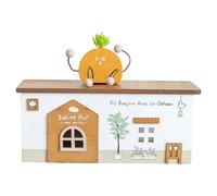 Boîte Organisateur pour Chargeurs - Bacs en Bois Design Cabine de Rangement,Organisateur De Stockage Pour Cordons - Pour Voyage, Extérieur, Bureau, Bricolage, Électronique, Garage, Téléphone, Télévisi