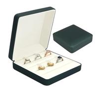 Boîte organisatrice pour bagues, petite boîte à bijoux, valise de voyage pour bijoux, vitrine portable de rangement pour bagues, plateau en PU cuir pour bagues, support pour femmes, hommes, filles