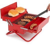 Boîte Outils Barbecue SuckUK SK BBQTOOL1 Acier Inox Camping BBQ Rouge
