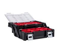 Boîte outils Keter 18emplacements couvercle clair verrous métal modèle237006