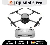 Bundle Fly More DJI Mini 5 Pro avec DJI RC-N3, Certifié C0, drone avec caméra, CMOS 1 pouce, drone 4K pour débutants avec détection d'obstacles omnidirectionnelle, ActiveTrack 360°, 3 batteries