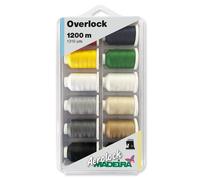 Boîte Overlock Madeira Aerolock No.125 12 X 1,200M Couleurs Unies Polyester Gris