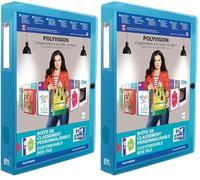 Boite Oxford Polyvision 24X32 D40 PP Bleu (Lot de 2)