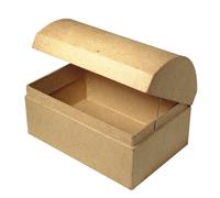 Boîte P.Mâché: Coffre Fsc Recycled, 12x8x7,5cm