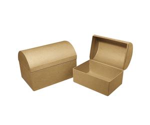 Boîte P.Mâché: Coffre Fsc Recycled, 15x10x10,5cm