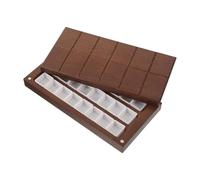 Boîte Palette Aquarelle en Bois pour Artistes, 24 Compartiments | Couvercle Aimanté, Teinte Noyer Profonde, Format Compact et Léger, Séparation Claire pour Voyages et Coins Peinture