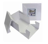 BOÎTE PÂTISSIÈRE CARTON 30X30X15CM BLANC