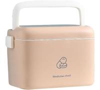 Boite Pharmacie Boite Medicaments Rangement, 2 Couches Boite Pharmacie Rangement Boîte De Rangement à Médicaments Portable Boite a Pharmacie Boîte De Premiers Secours Avec Poignée, 24x15x16cm (Rose)