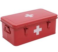 Boite Pharmacie,Boite Pharmacie Rangement,Armoire Pharmacie en Métal,Malette Infirmiere Liberale Premiers Secours, Boîte de Rangement Avec Couvercle,Pour Rangement de Médicaments, 33 x 18 x 13 cm