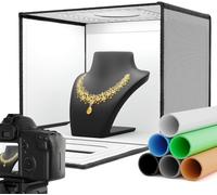 Boîte Photo,40X30 Cm Studio Photo,Kit De Tente De Photographie Portable Pliable,24W Led,5500K,97 Cri Pour Photographie De Produits