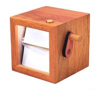 Boîte photo à rabat pour souvenirs - Boîtier en bois avec lumière LED réglable à trois modes - Cadre photo à manivelle pour anniversaire, décoration d'intérieur, bureau de chevet (bois orange-8 pièces