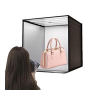 Boîte photo de studio pour photographie - Intensité variable - Pliable - Portable - Tente de fond pour photographie - 44 x 44 cm - Accessoires de séance photo pour bijoux, accessoires, maquillage