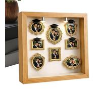 Boîte photo musée | Décoration de silhouette miniature - Lot de boîtes de musée miniatures dorées à faire soi-même | pour Noël, remise de diplôme, mariage, couple, famille, petite amie