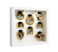 Boîte Photo Musée,Écrin à Silhouettes pour Souvenirs Vitrine - Coffret de Boîtes Miniatures Musée Dorées à Assembler,Pour la Remise de Diplôme, Anniversaire, Fête, Mariage, Elle, Lui,