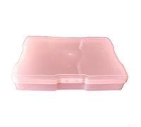 Boîte photo pour photos de 10,16 x 15,2 cm, boîte de rangement transparente en polypropylène avec fermeture et poignée, organiseur sans acide pour images, fournitures de bricolage et bureau (orange)