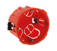 Zenitech - Boîte Placo Ø67mm P40mm - pour Appareillage Électrique à Vis et Griffes - à Encastrer dans Murs en Plaque de Plâtre - Haute Résistance au Feu 850° - Rouge