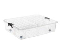 Boite plastique - BHOME - BOX BEDROLLER XL - 49L - Transparent - 4 roulettes