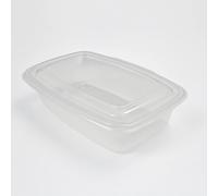 Boîte plastique micro-ondable avec couvercle