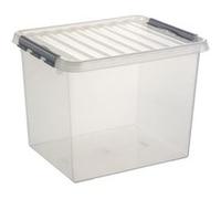 Boite plastique transparente avec couvercle (H)180 G