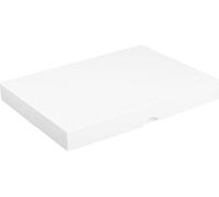 Boîte pliante 16,2 x 22,5 x 2,5 cm, blanche, avec couvercle - lot de 10