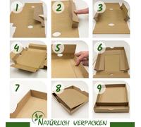 Boîte pliante 16,2 x 22,5 x 2,5 cm, noire, avec couvercle, carton recyclé - lot de 10