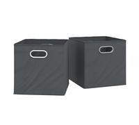 Vicco Boîte pliante, Anthracite, 30x30cm Set de 2, compatible avec les systèmes d'étagères avec œillet de préhension intégré