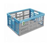 keeeper Caisse pliante professionnelle Ben 45 l 54 x 37 x 28 cm Poignées souples Eco Bleu